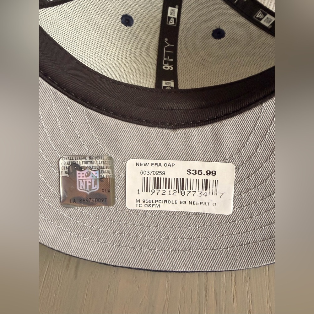 New England Patriots 9Fifty Low Profile Mesh Snapback Hat Navy/White (R102) - Picture 6 of 8
